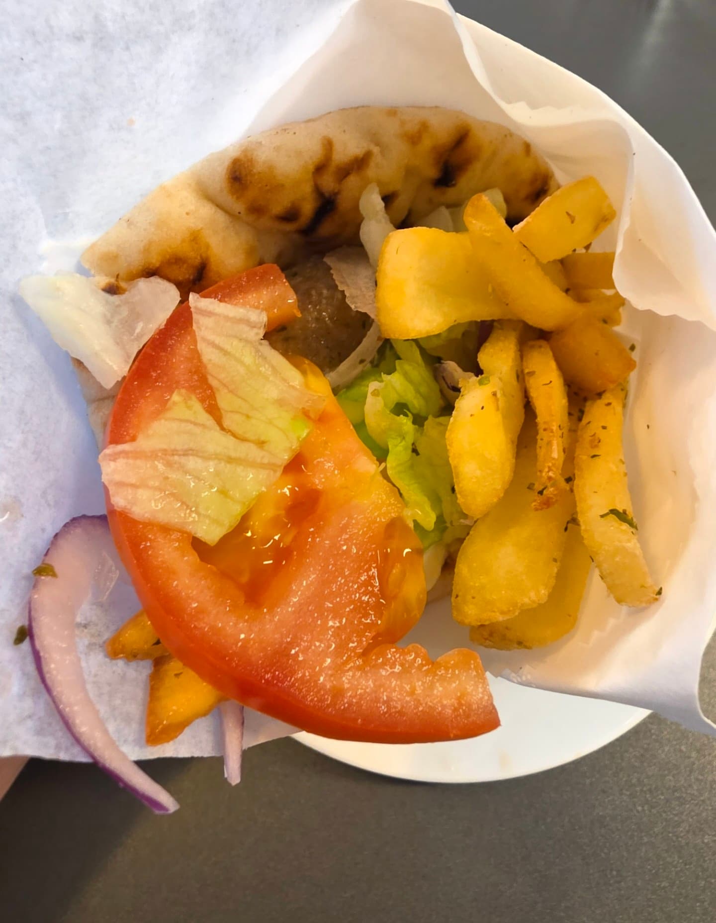 Baked feta with pita bread